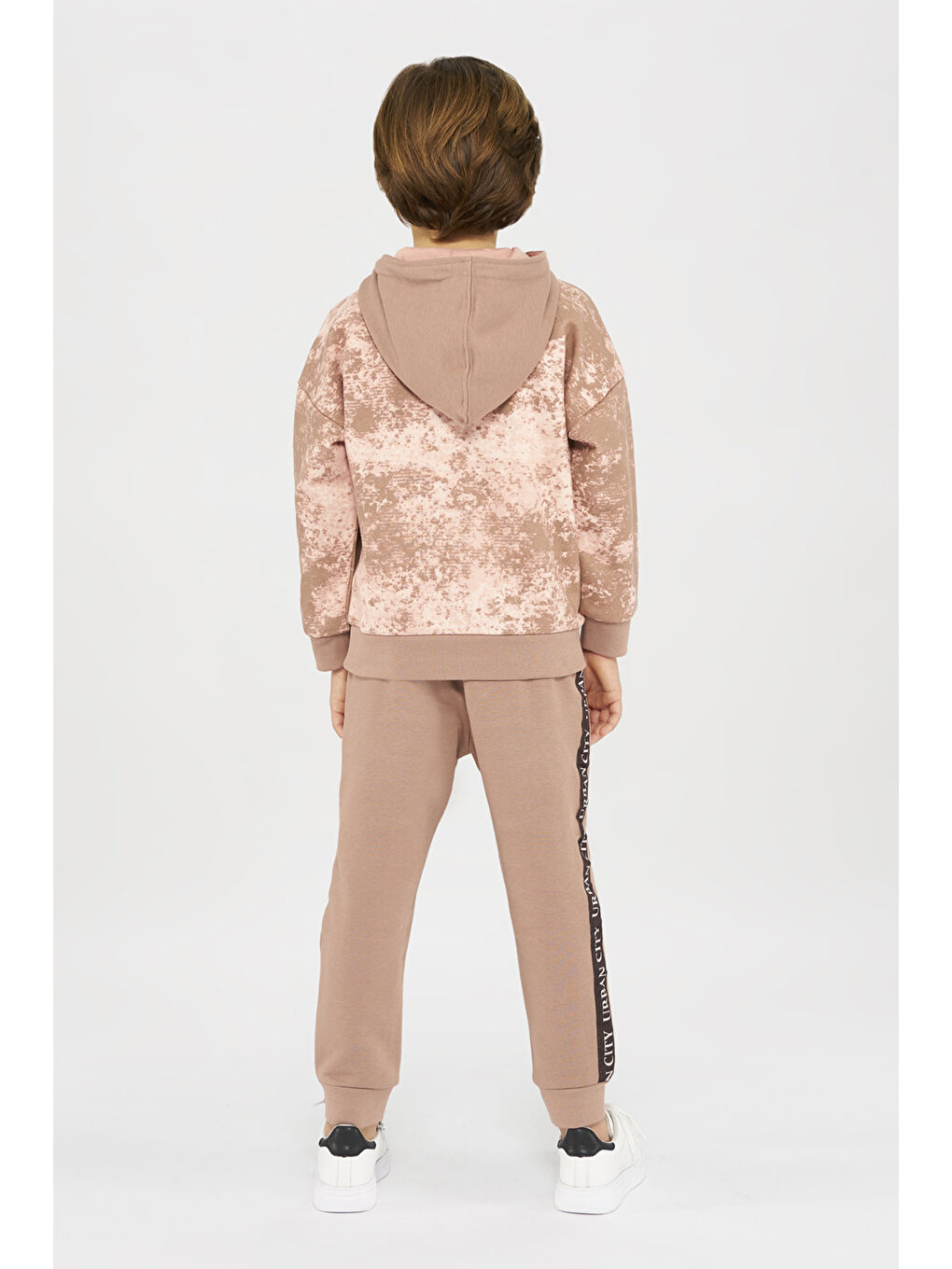 Pembe Erkek Çocuk Baskılı Somon Sweatshirt-2