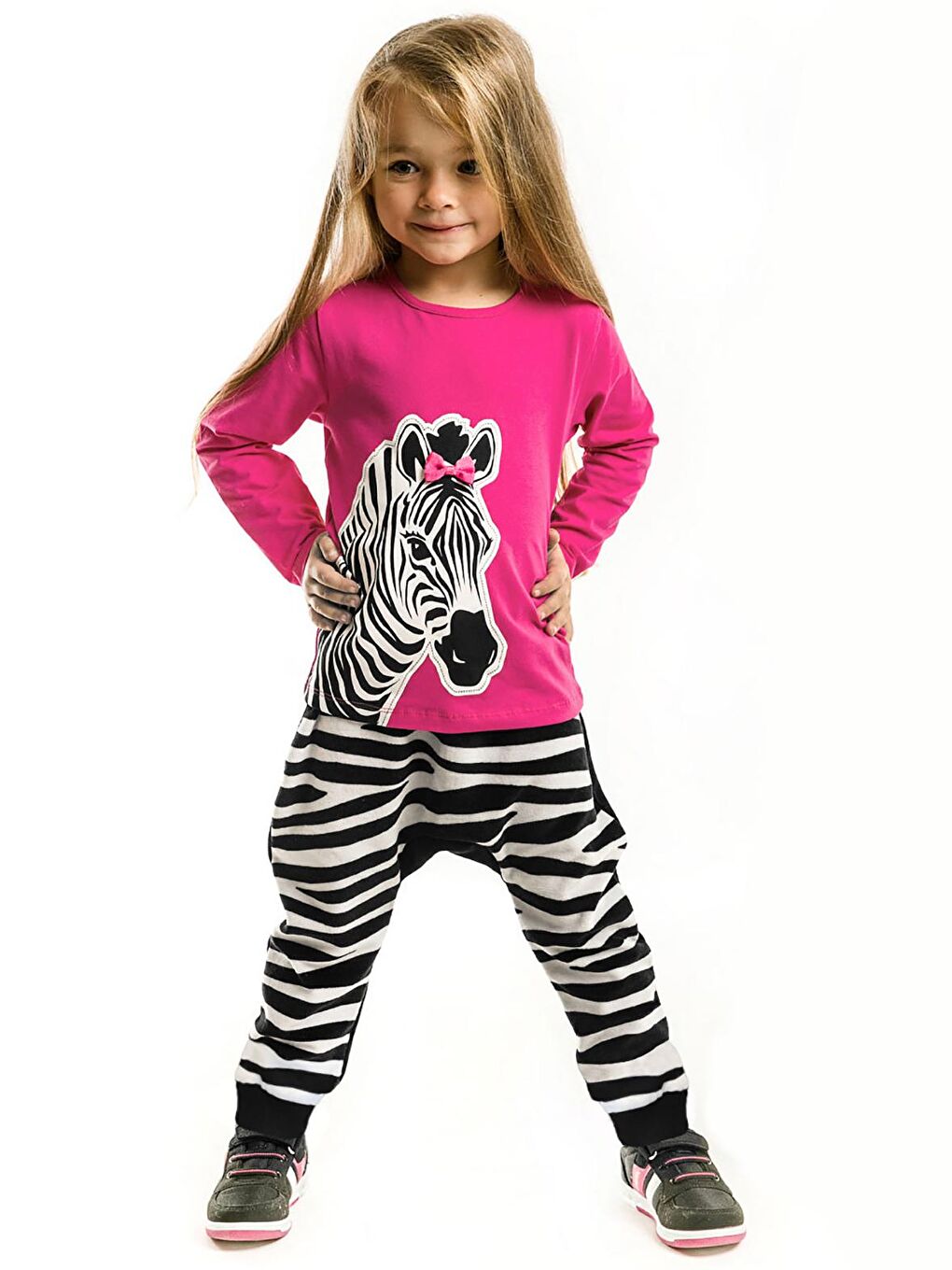 Denokids Karışık Zebra Fashion Baggy Takım