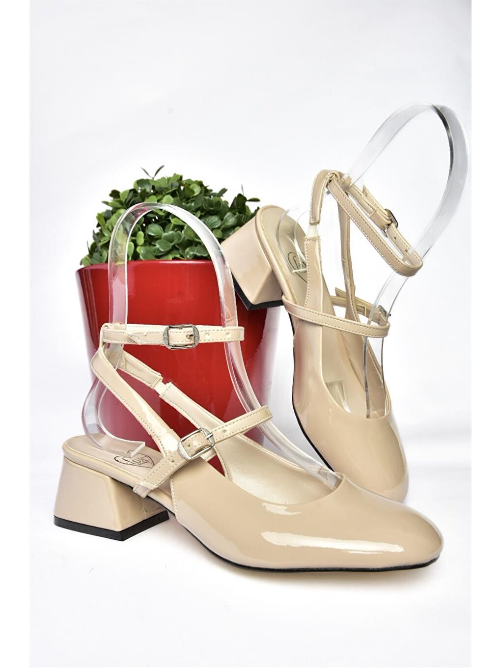 Bej Ten Rugan  Alçak Topuklu Kadın Ayakkabı-4