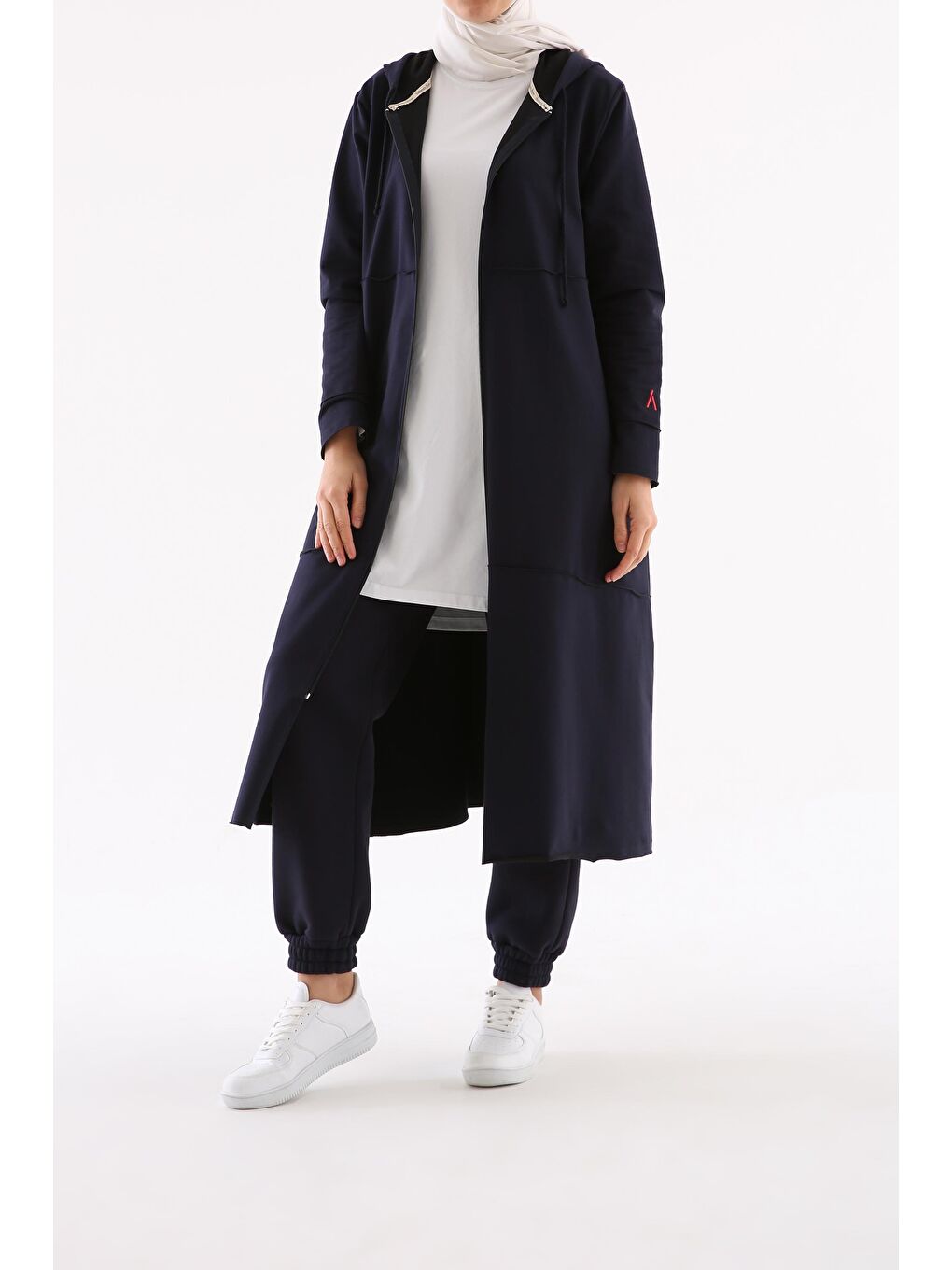 Lacivert Büyük Beden Penye Hırka-1