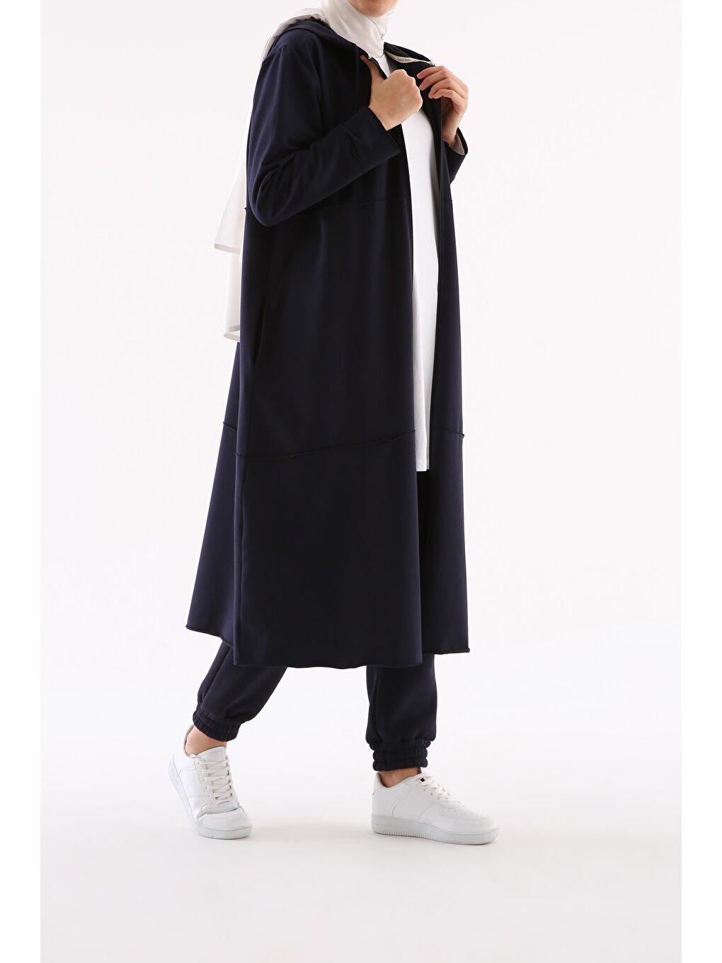 Lacivert Büyük Beden Penye Hırka-2