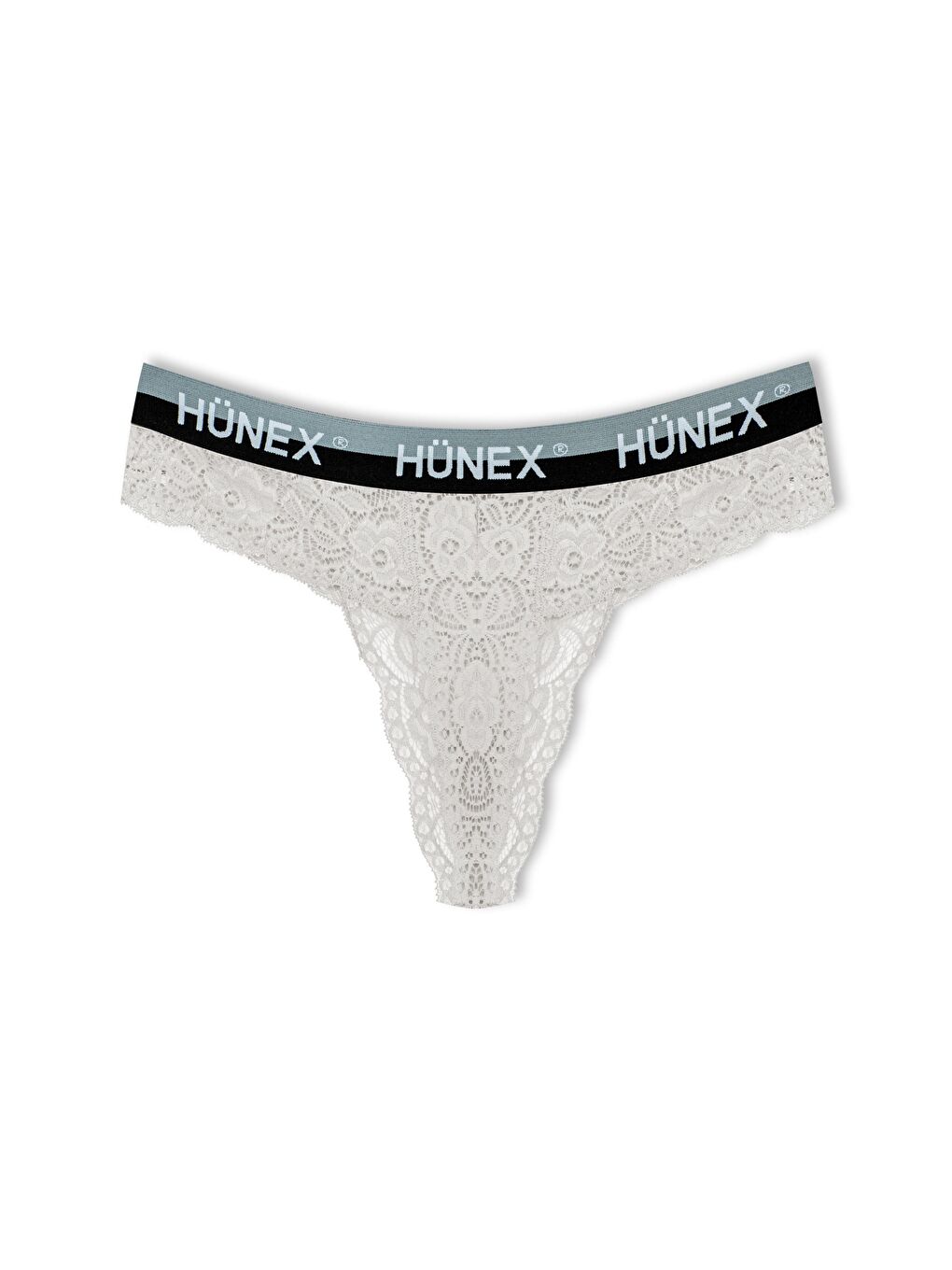 Siyah Dantelli Yazılı Lastik Tanga Kadın Külot 3'Lü-5