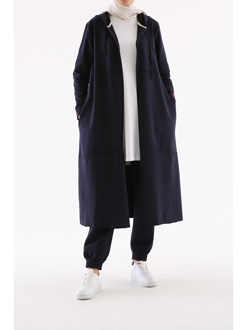 Lacivert Büyük Beden Penye Hırka-3