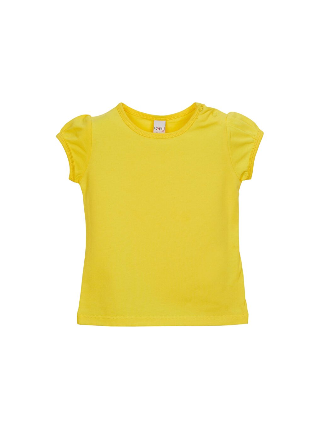 Sarı Kız Bebek Kısa Kollu Basıc Tişört