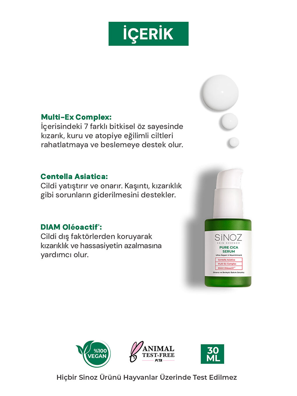 Pure Cica Ultra Onarıcı ve Besleyici Bakım Serumu 30 ml-2