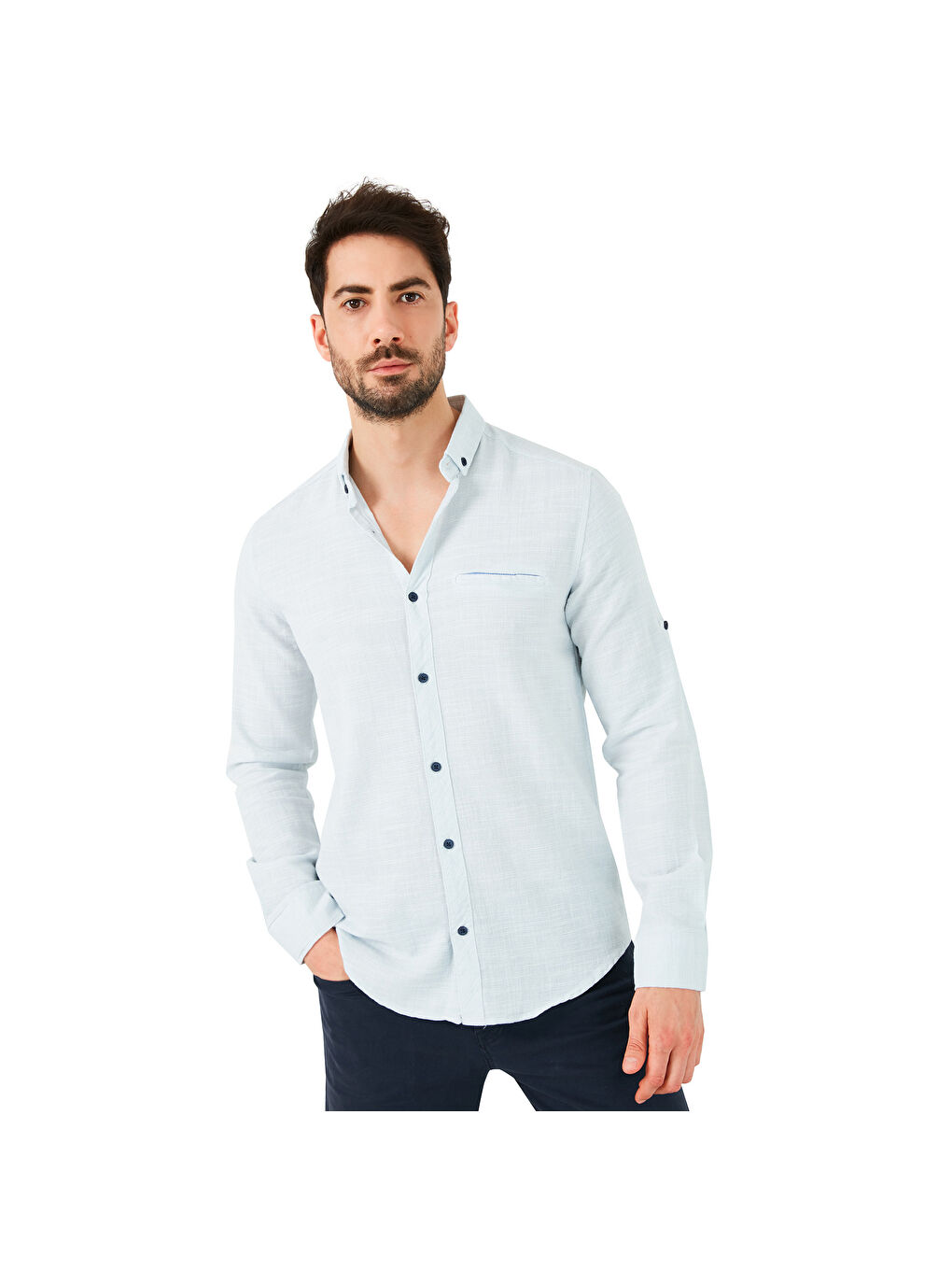 Mavi %100 Pamuklu Slim Fit Uzun Kollu Erkek Gömlek CF21S111498-6