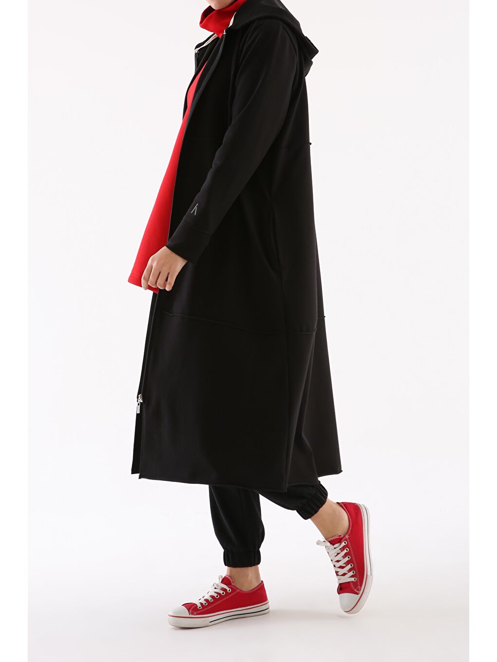 Siyah Büyük Beden Penye Hırka-2