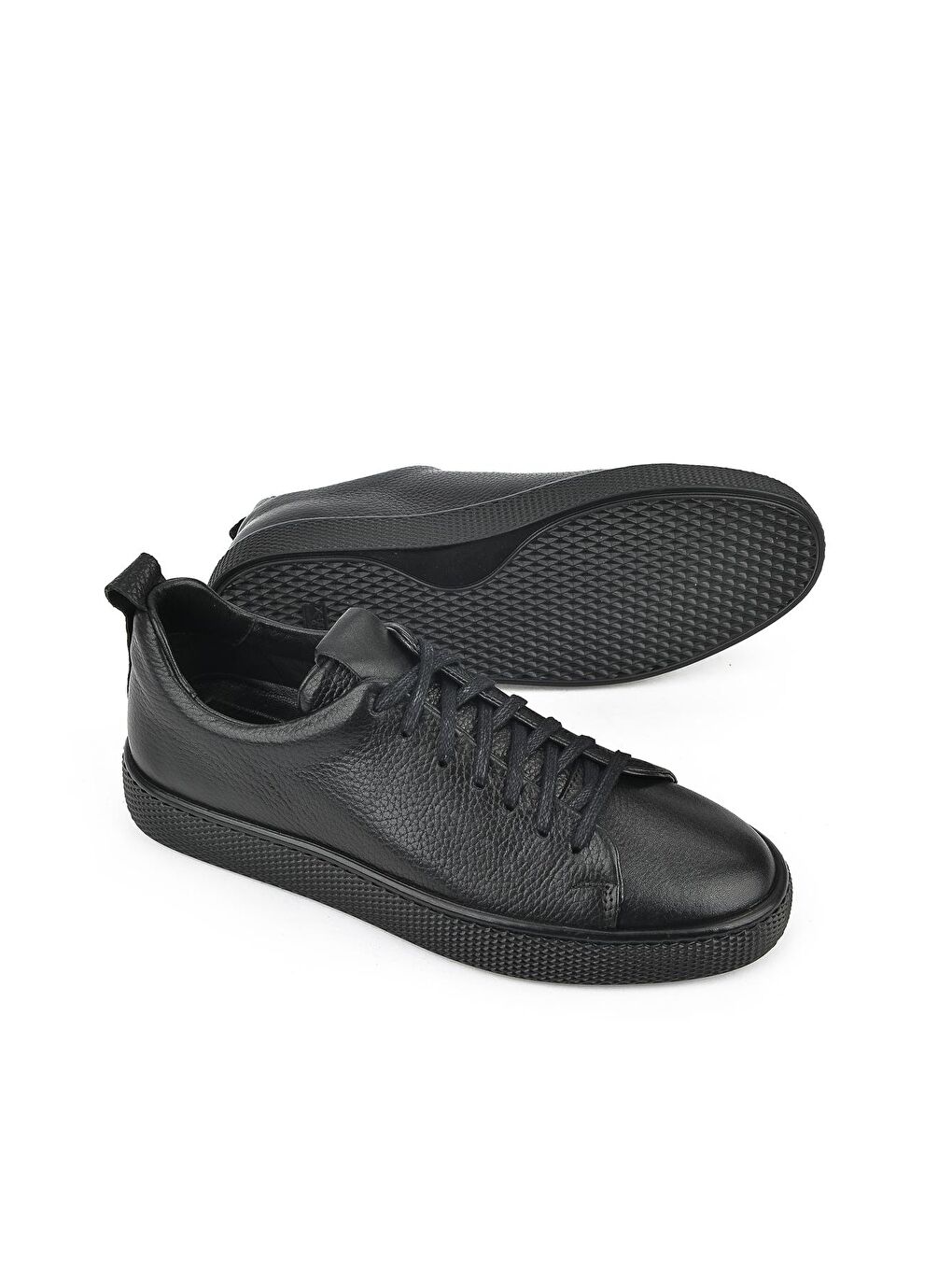 Erkek Hakiki Deri Sneaker 123983 875M Siyah-3
