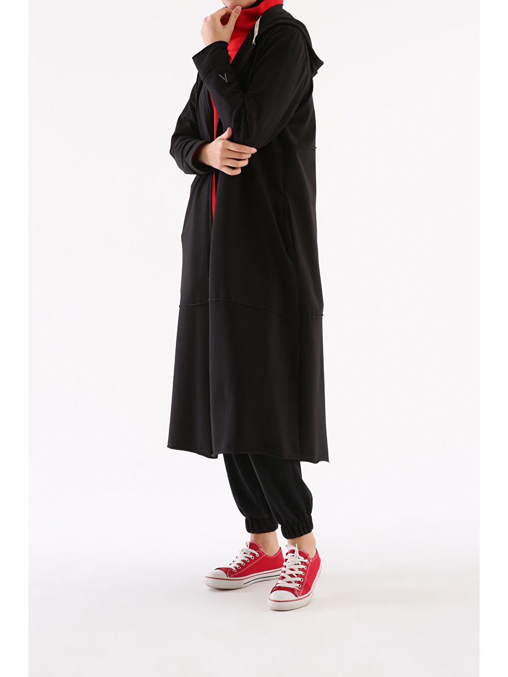 Siyah Büyük Beden Penye Hırka-3