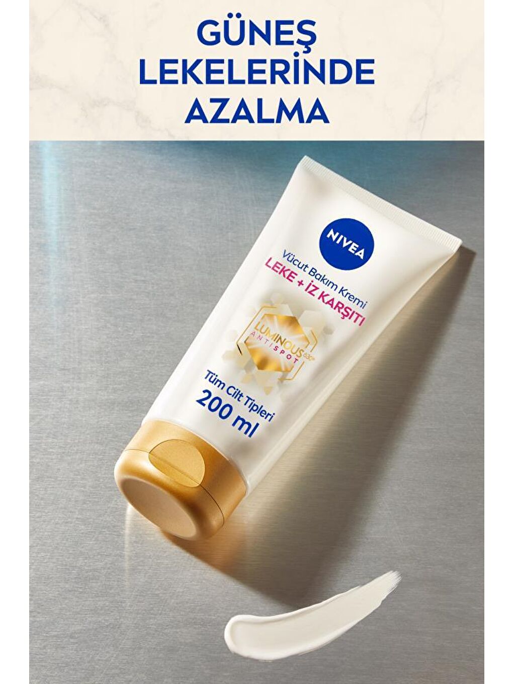 NIVEA Şeffaf Luminous Leke ve İz Karşıtı Vücut Bakım Kremi 200ml, Çatlak ve Güneş Lekesi, 48 Saat Nemlendirici - 2