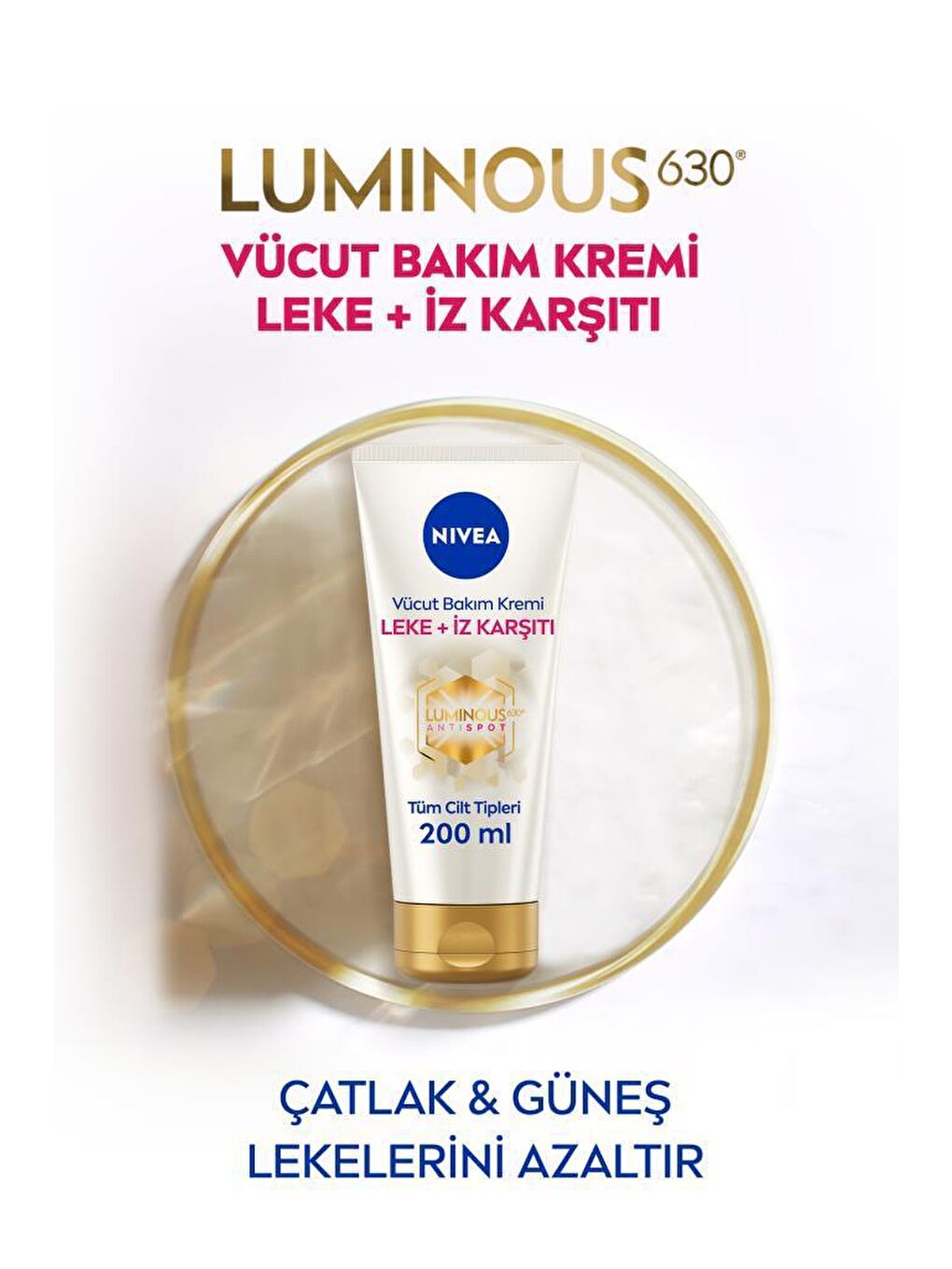 NIVEA Şeffaf Luminous Leke ve İz Karşıtı Vücut Bakım Kremi 200ml, Çatlak ve Güneş Lekesi, 48 Saat Nemlendirici - 3