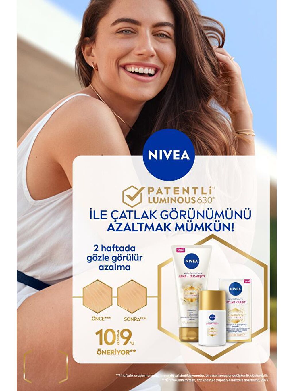 NIVEA Şeffaf Luminous Leke ve İz Karşıtı Vücut Bakım Kremi 200ml, Çatlak ve Güneş Lekesi, 48 Saat Nemlendirici - 5