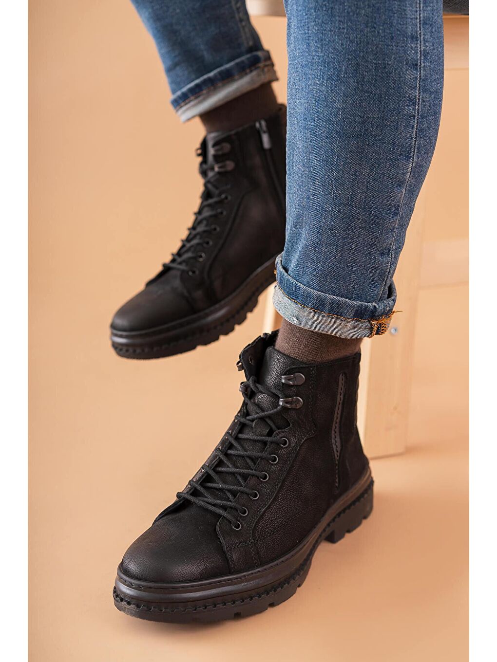 CURRY 2PR Siyah Erkek Worker Bot-1