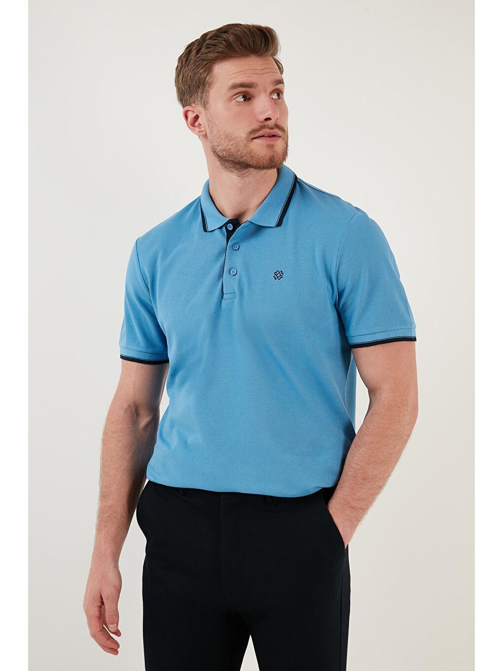 Mavi % 100 Pamuk Düğmeli Slim Fit Erkek Polo Yaka Tişört 5902118-6