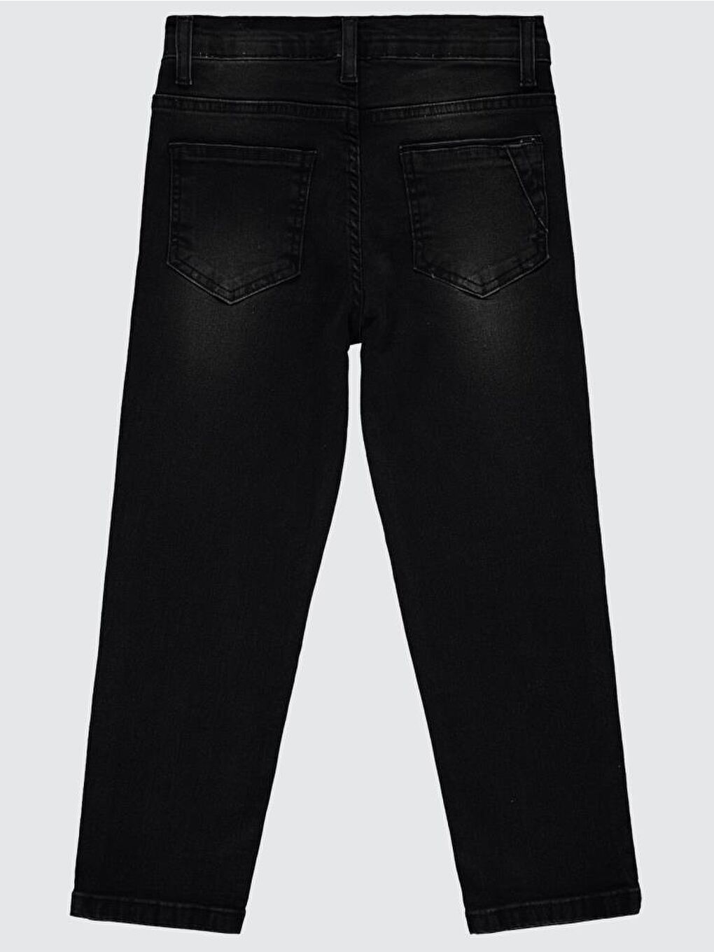 Boys Beş Cep Taşlamalı 6-9 Yaş Pantolon - Siyah 7-8 Yaş