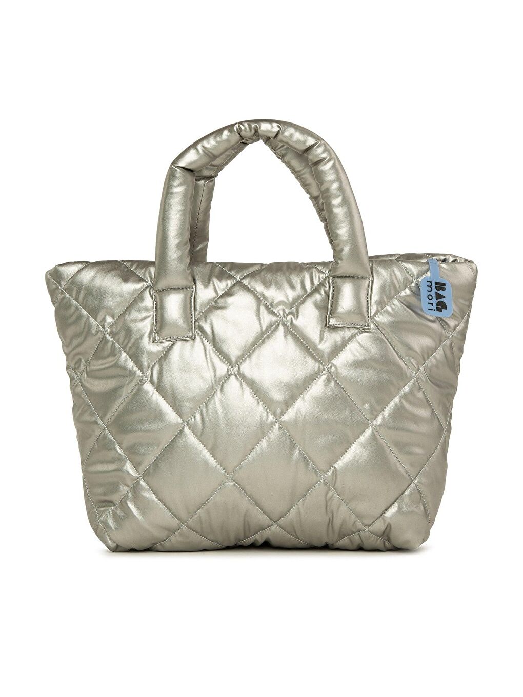 Gri Kapitone Şişme Çanta