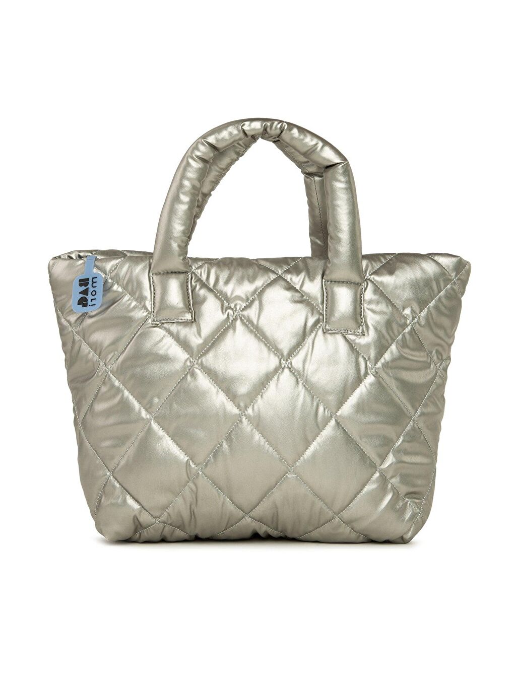 Gri Kapitone Şişme Çanta-3