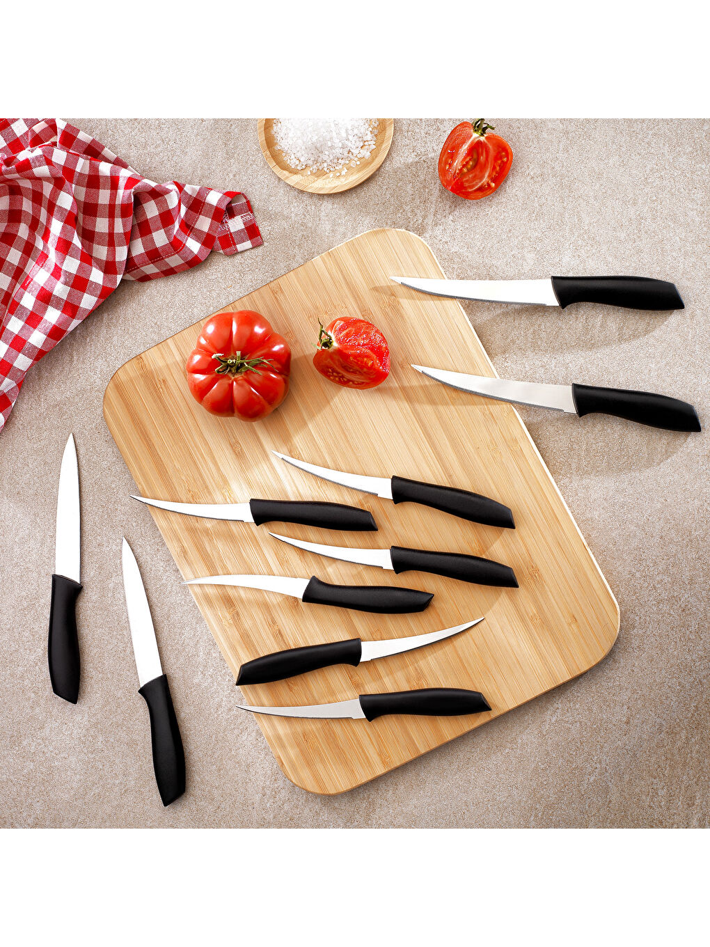 Quick Chef Bıçak Seti 10 Parça-Siyah