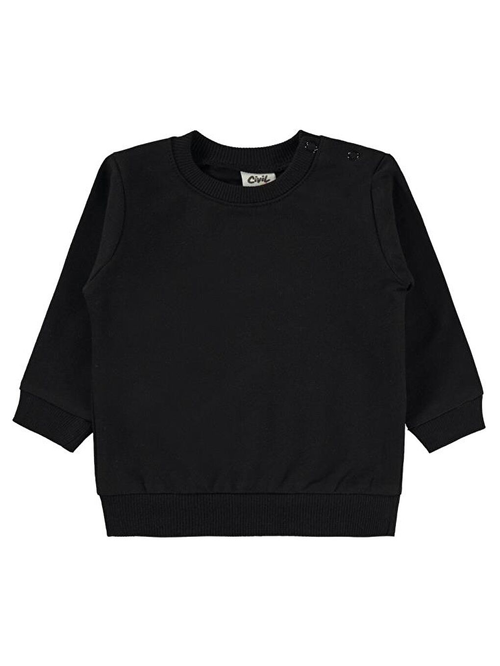 Baby Basic 6-18 Ay Sweatshirt - Siyah 12-18 Ay