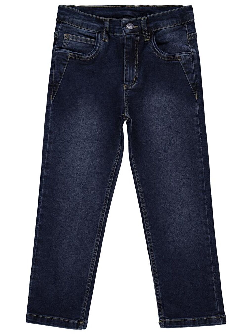 Boys Beş Cep Taşlamalı 10-13 Yaş Pantolon - Mavi 10-11 Yaş-2