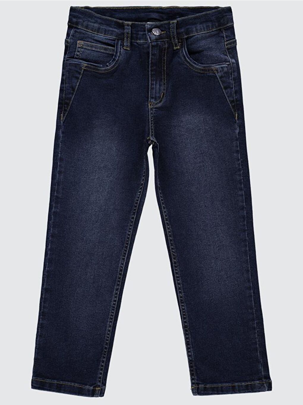 Boys Beş Cep Taşlamalı 10-13 Yaş Pantolon - Mavi 10-11 Yaş-3