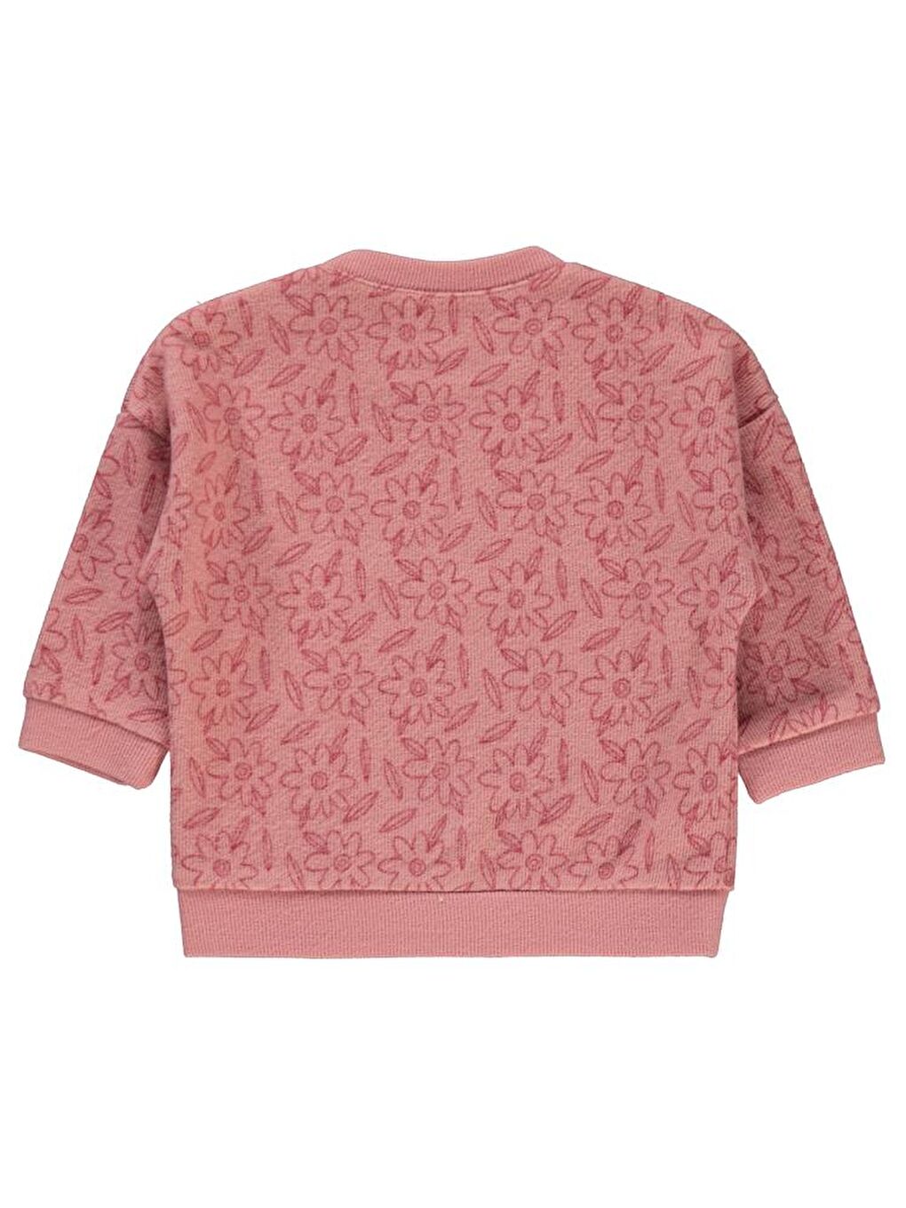 Pembe Baby Çiçek Baskılı 6-18 Ay Sweatshirt - Pudra 6-9 Ay
