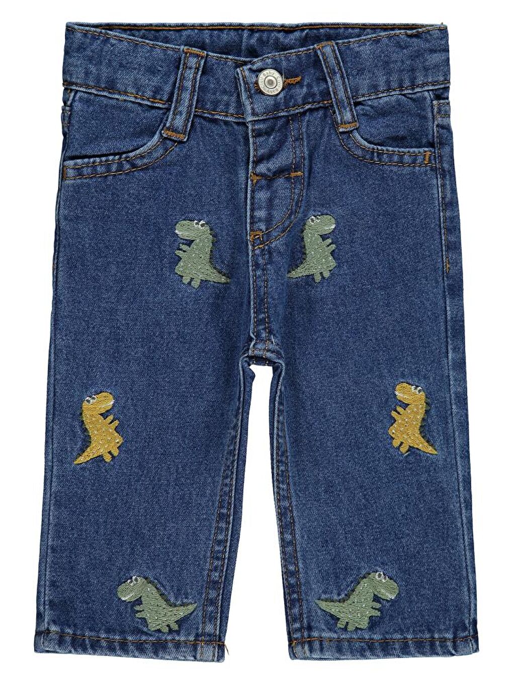 Baby Dinozor Nakış Straight 6-18 Ay Pantolon - Mavi 18-24 Ay-2