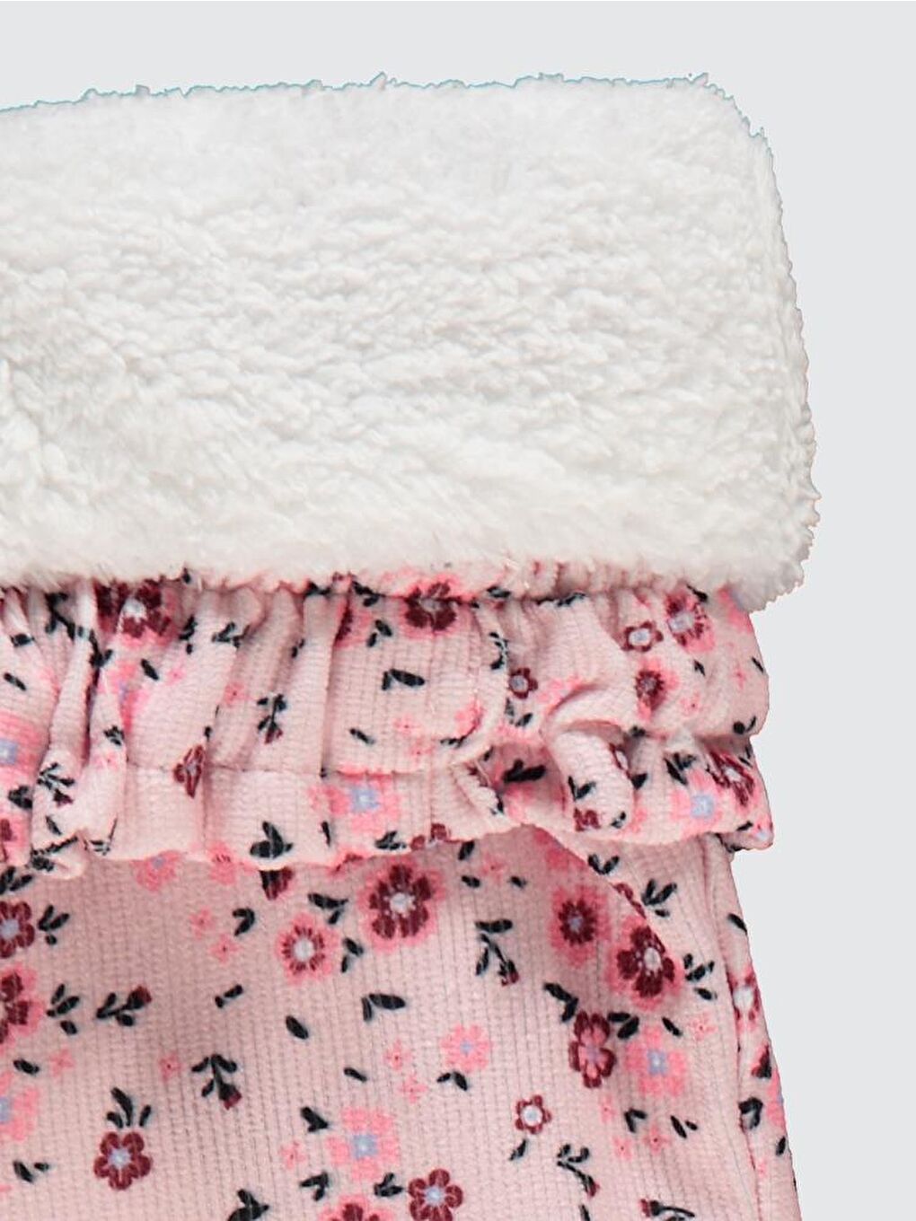 Pembe Girls Çıtı Çiçek Desen 2-5 Yaş Pantolon - Pudra 4-5 Yaş-2