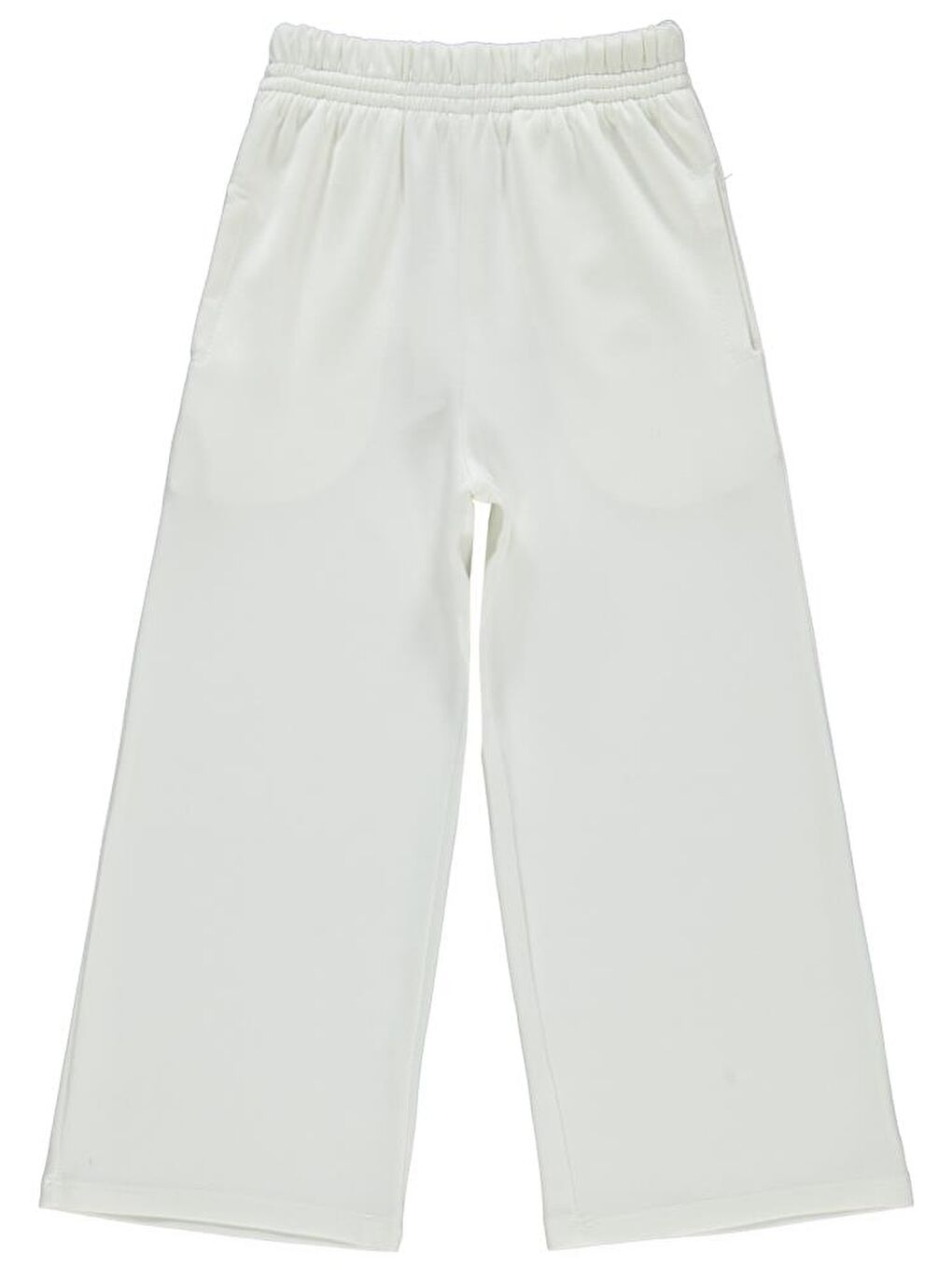Girls Düz 10-13 Yaş Pantolon - Ekru 13-14 Yaş