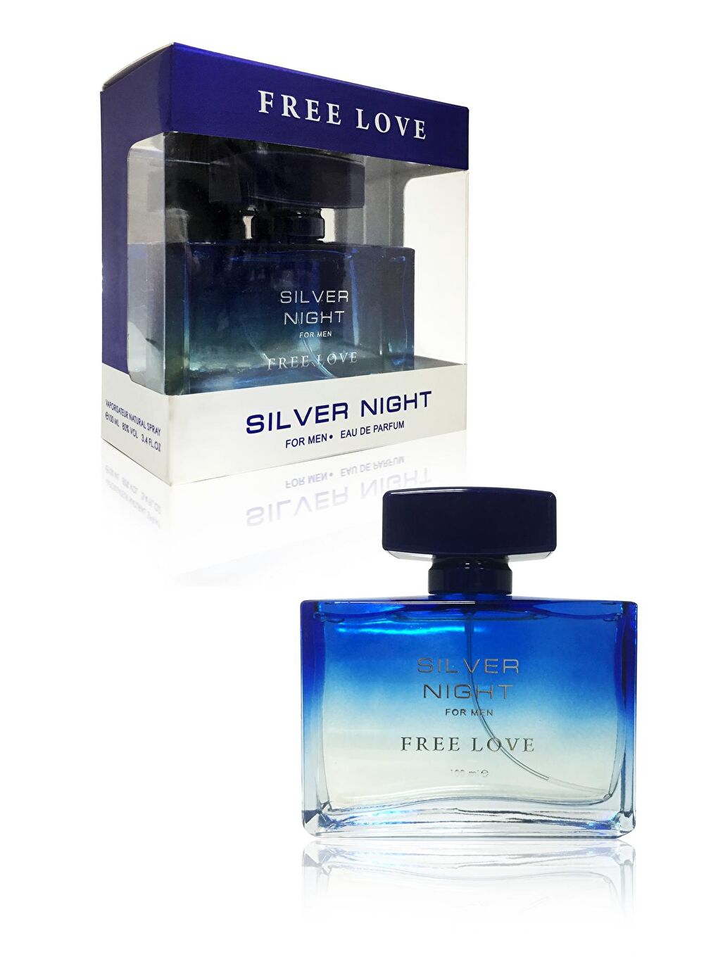 Free Love Karışık Silver Night EDP Erkek Parfüm 100 ml ve Deodorant 150 ml 3 Adet - 1