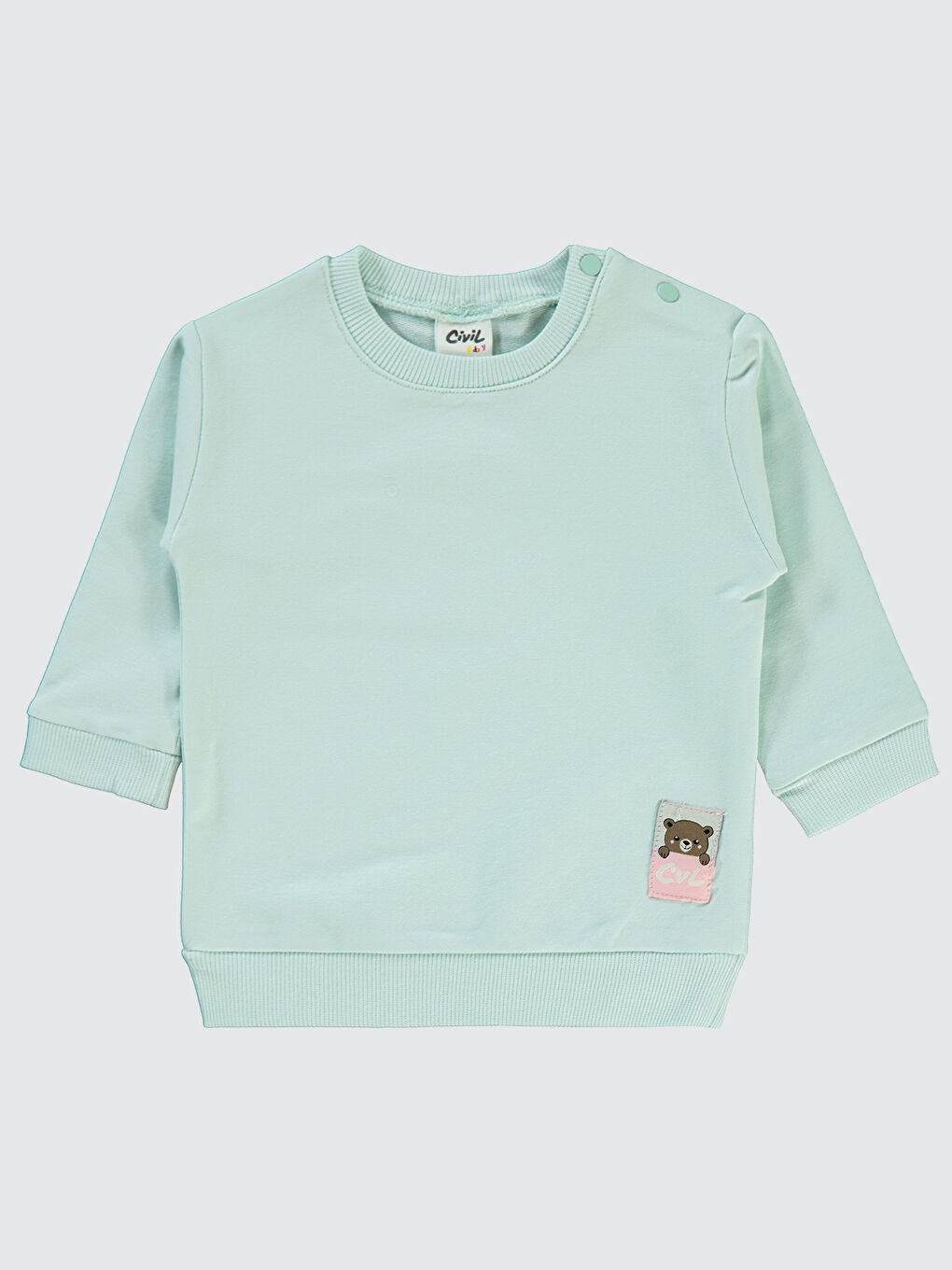 Yeşil Baby Kız Bebek Sweatshirt 6-18 Ay Mint