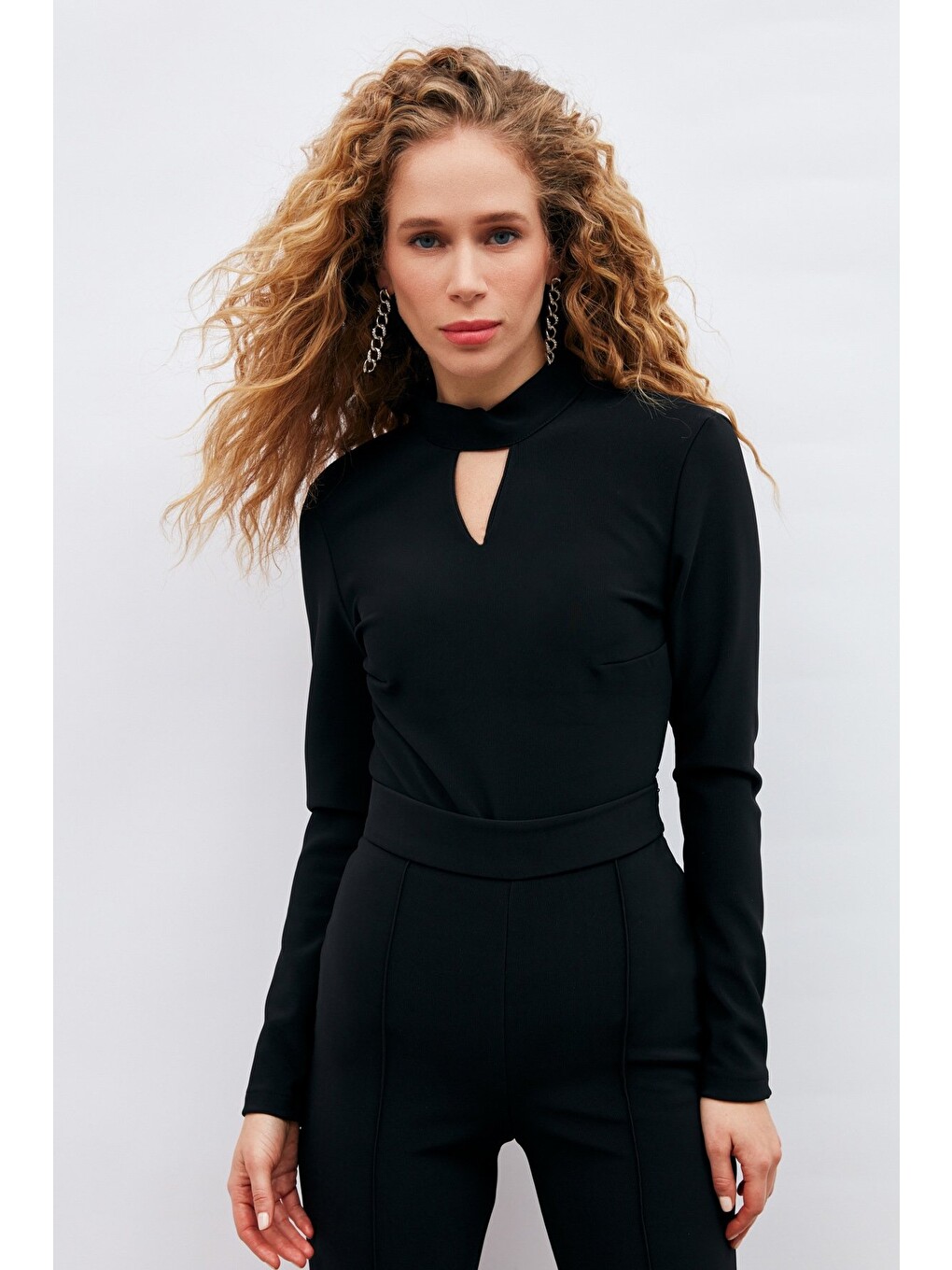 Sırt Detaylı Bodysuit Bluz - Siyah