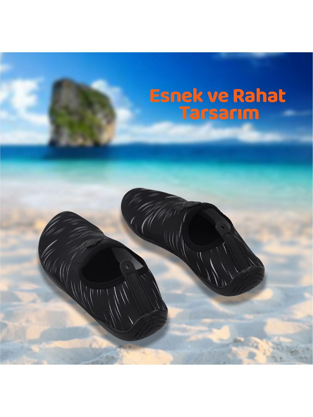 Hayal Çok Amaçlı Plaj ve Deniz Ayakkabısı Siyah-3