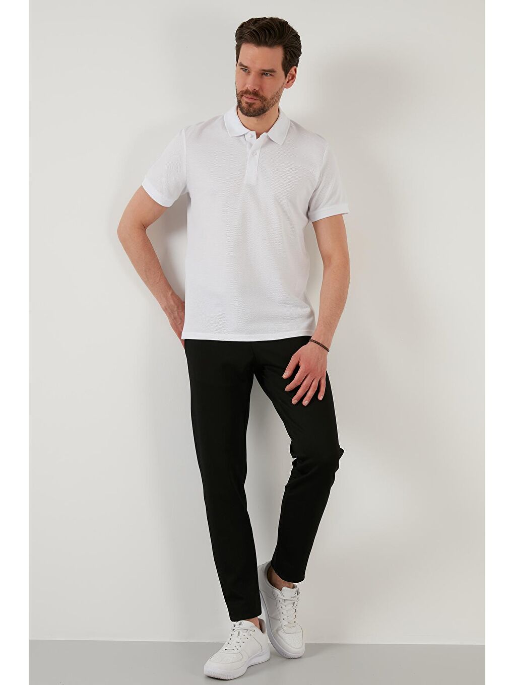 Buratti Beyaz Regular Fit Pamuklu Düğmeli Polo T Shirt 5902326 - 5