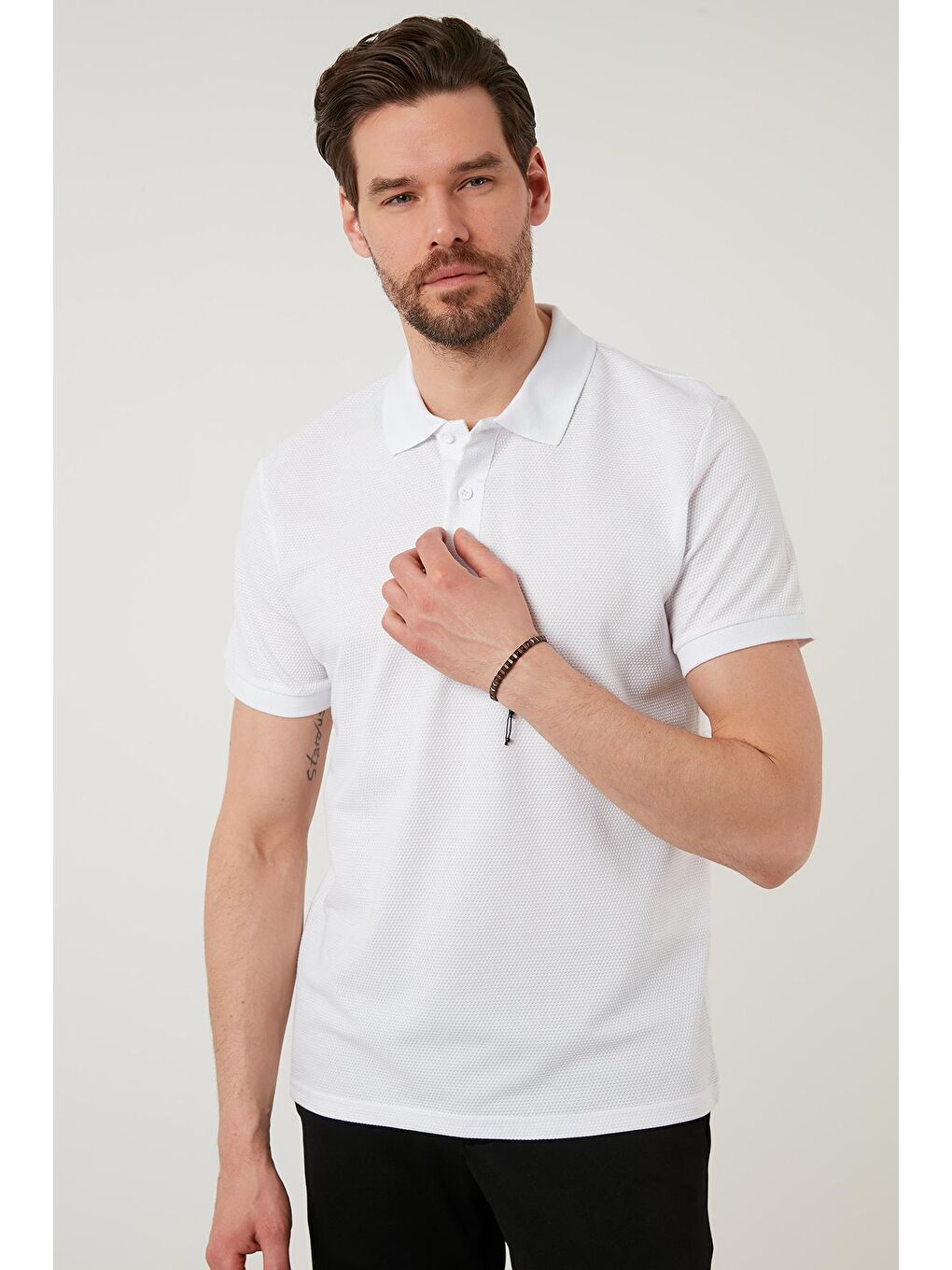 Buratti Beyaz Regular Fit Pamuklu Düğmeli Polo T Shirt 5902326 - 7