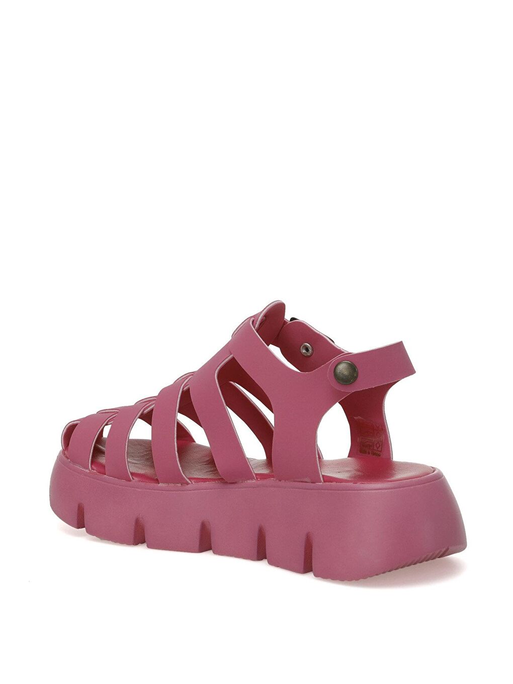 Pembe CAGEY 2FX Fuşya Kadın Kalın Taban Sandalet-2