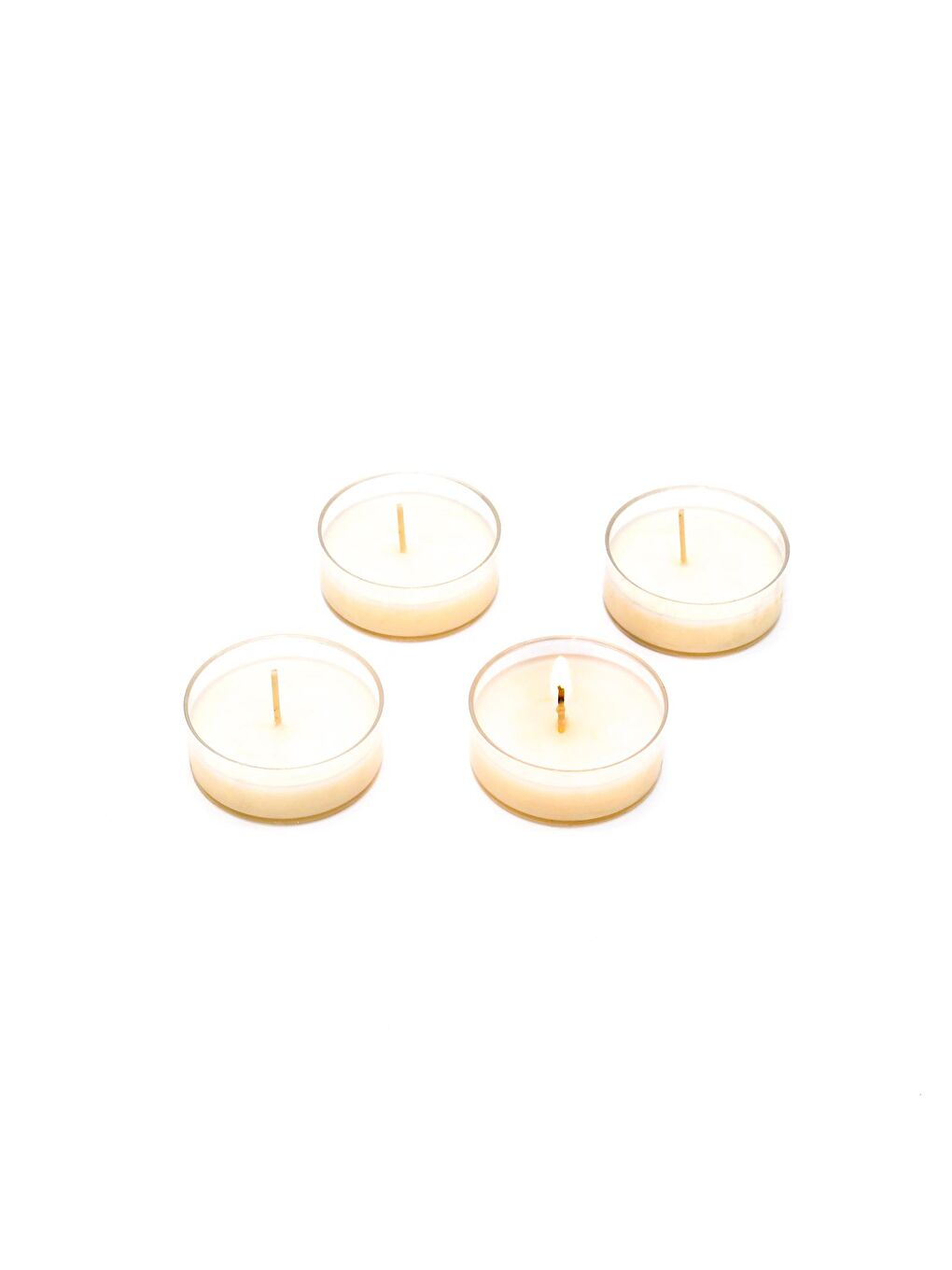 Missi Ekru 4lü Gardenya Kokulu Bitkisel Tealight Mum Seti