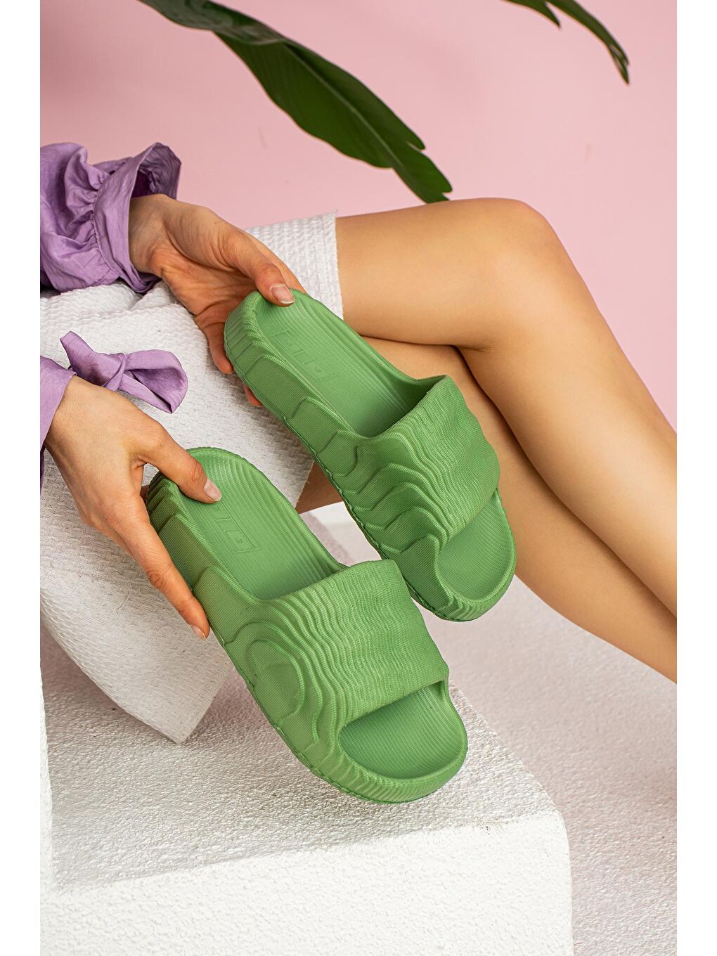 Yeşil Desenli Eva Comfort Taban GünlükKadın Terlik (36- 45 Numara ) DNZ40