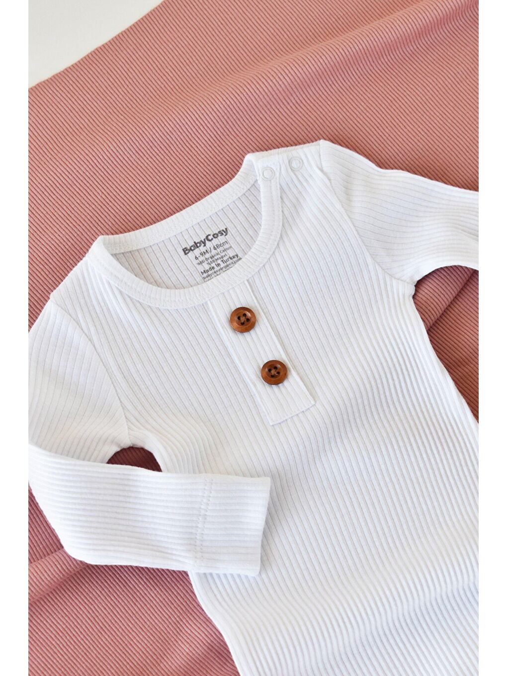 Beyaz Modal Uzun Kollu Tulum-1