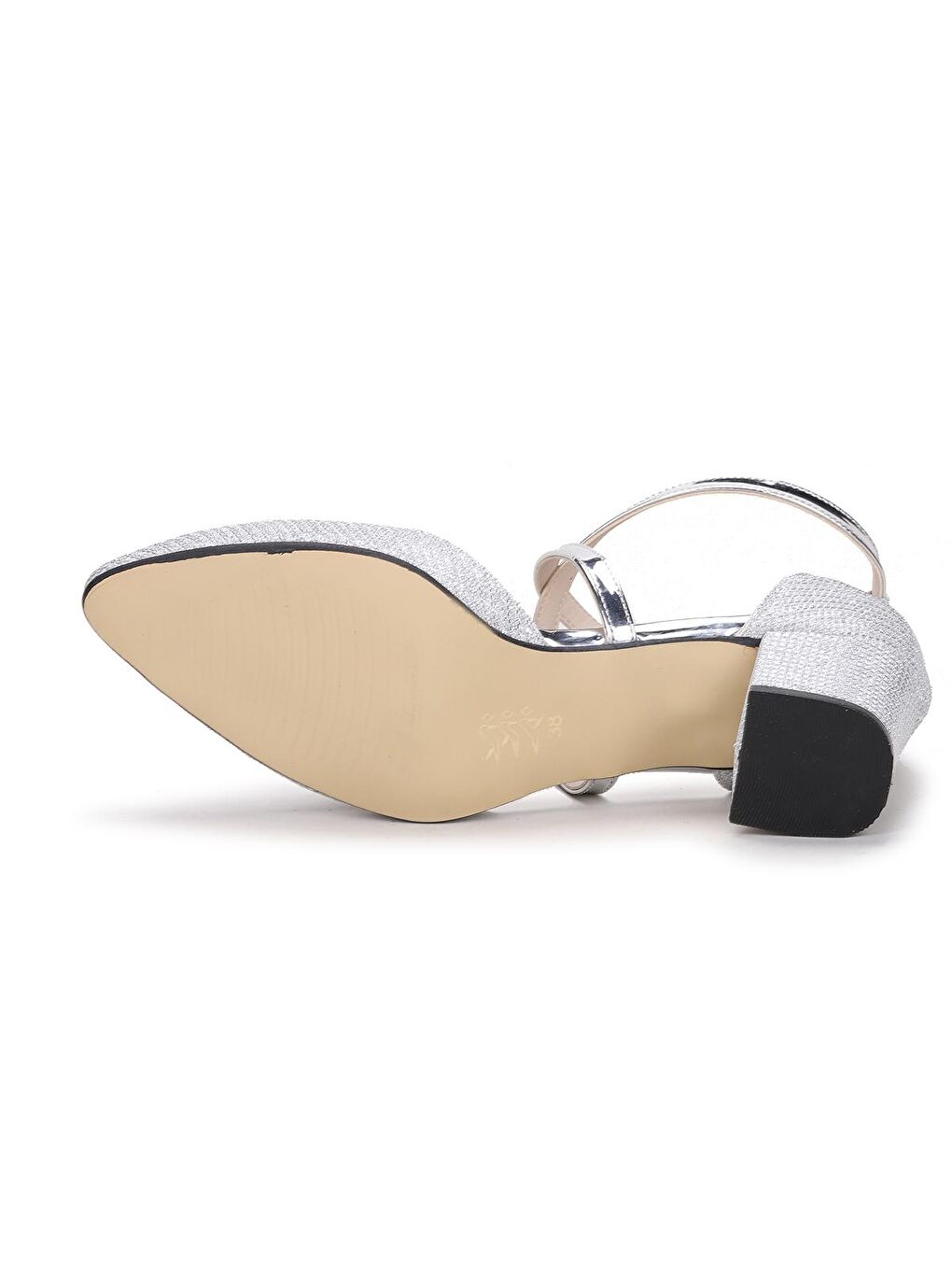 Gri Kum Simli Çupra 5 Cm Topuklu Kadın Ayakkabı Tier 1990-116-5