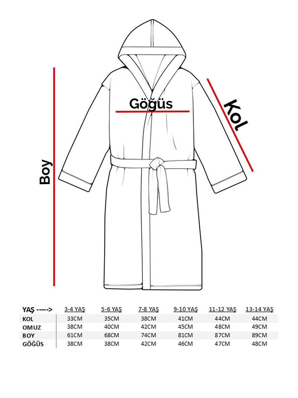 Ekru Bambu Nakışlı Çocuk Bornozu-3