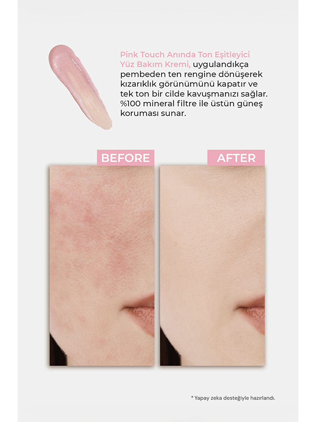 Pink Touch Anında Ton Eşitleyici Leke Karşıtı Spf50+ Pembe Sıvı Yüz Güneş Kremi Pa++++ 50ml-6
