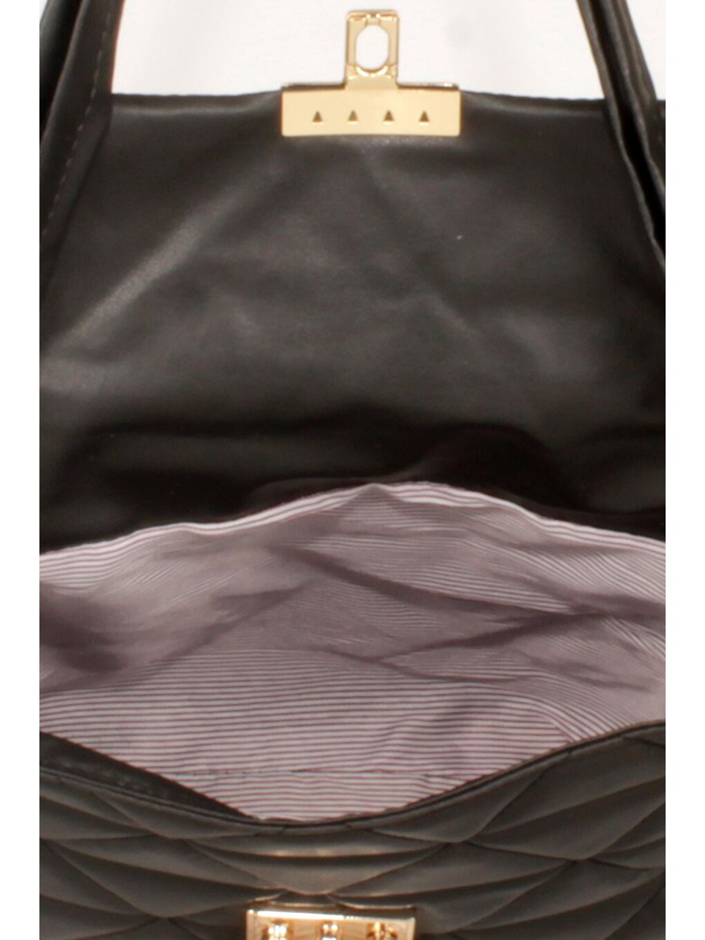 Siyah Kadın Kapitone Yumuşak Dokulu Omuz Çantası (20542)-2