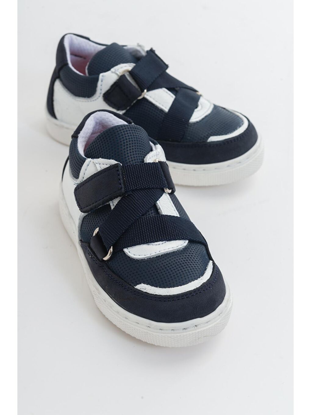 Erkek Çocuk Lacivert Deri Ortopedik Destekli Çocuk Sneaker Ayakkabı-1