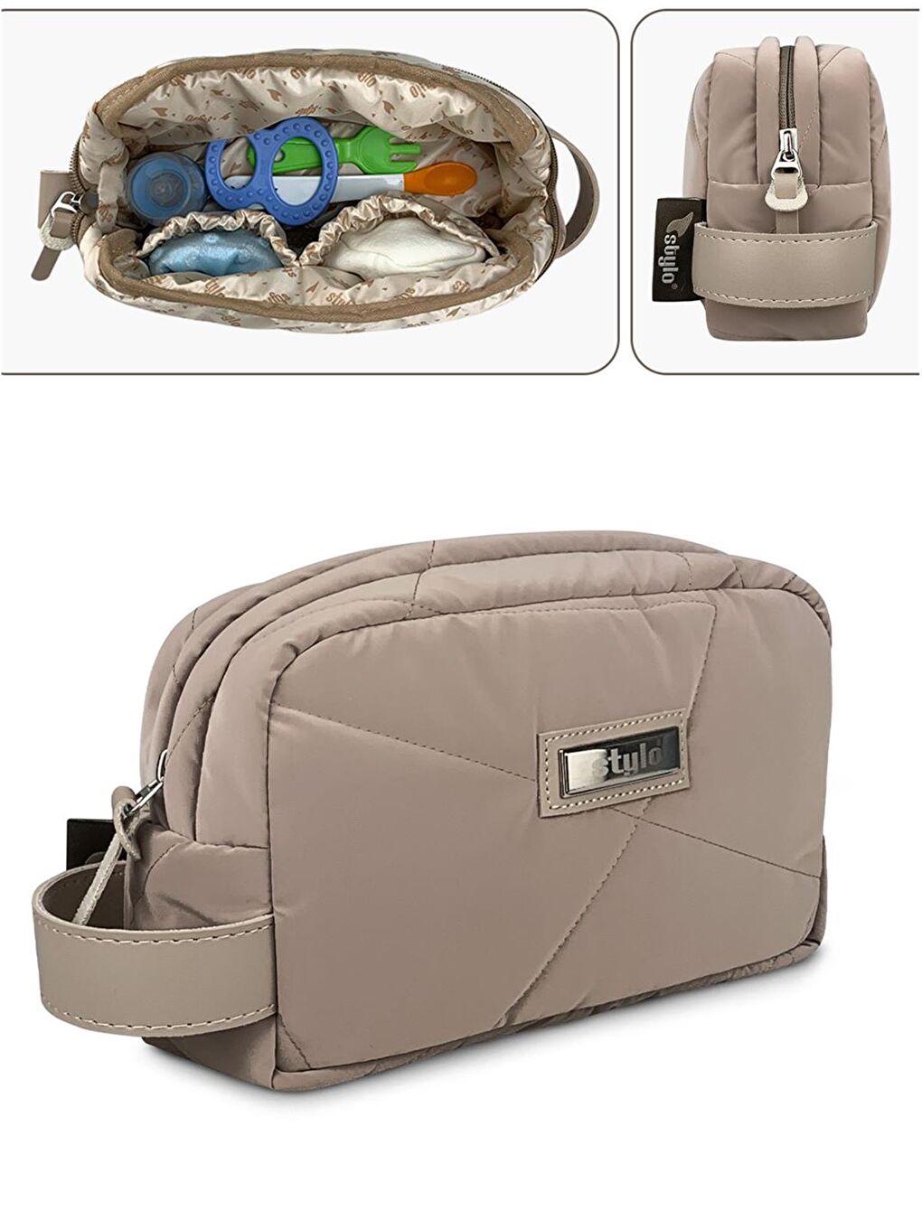 Powder Anne Bebek Bakım ve Kadın Çantası - Bej Standart-3