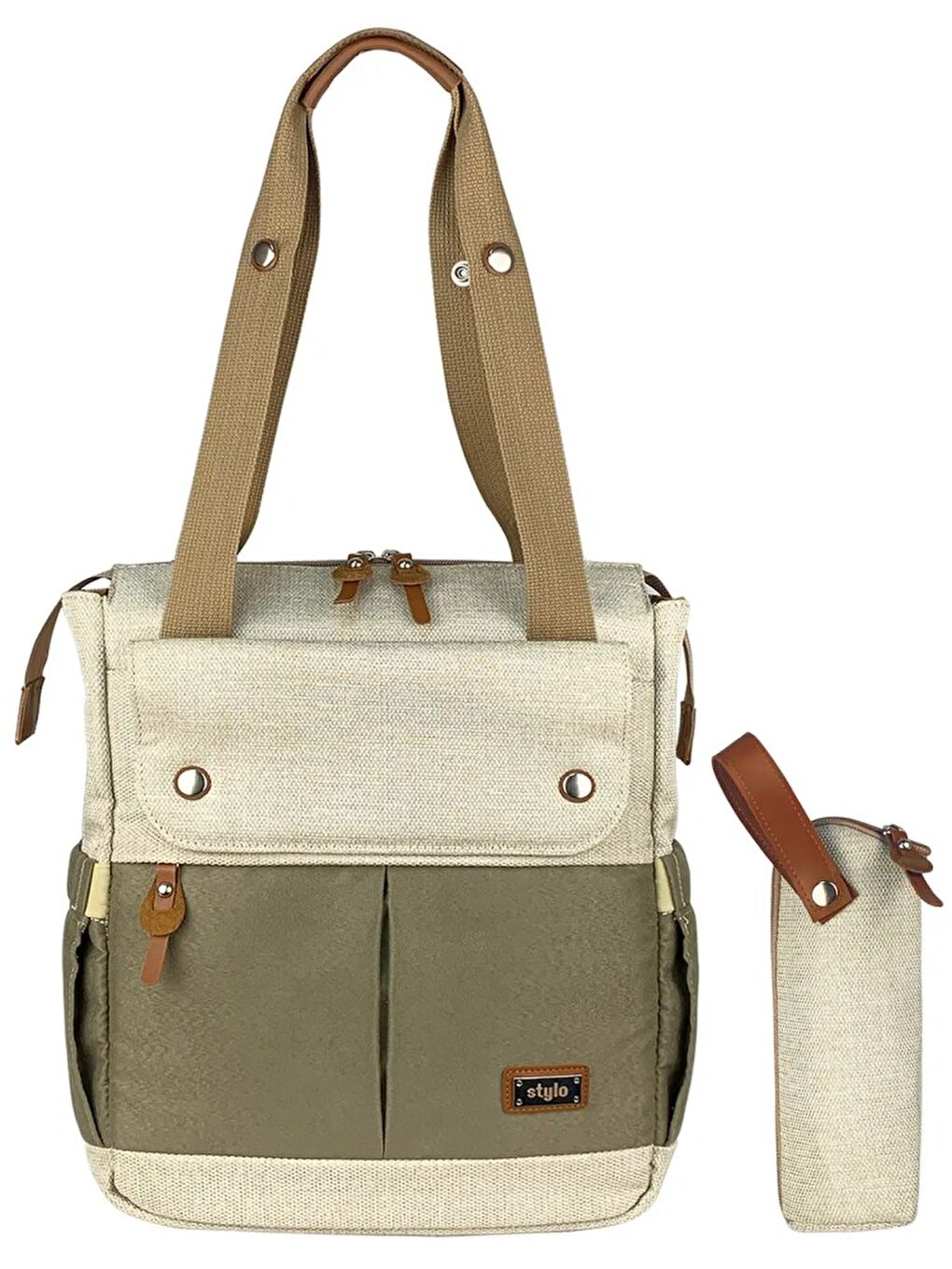 Platinum (2 In 1) Anne Bebek Bakım Sırt Ve Omuz Çantası - Bej Standart