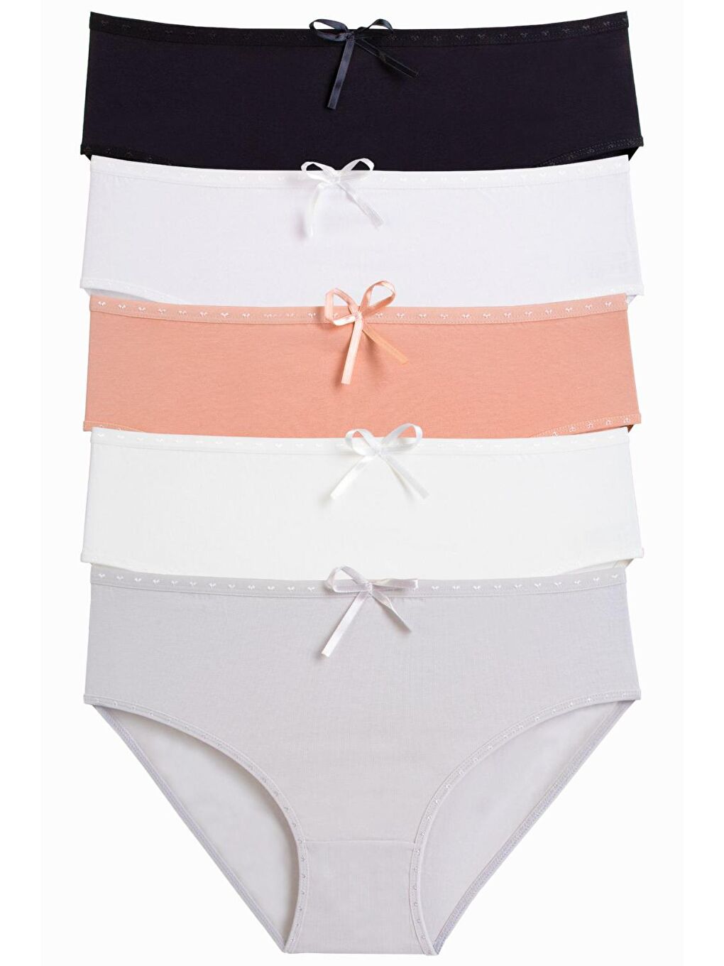 Gri Kadın Külot Büyük Beden 5 li Paket Elastanlı GRİ-3