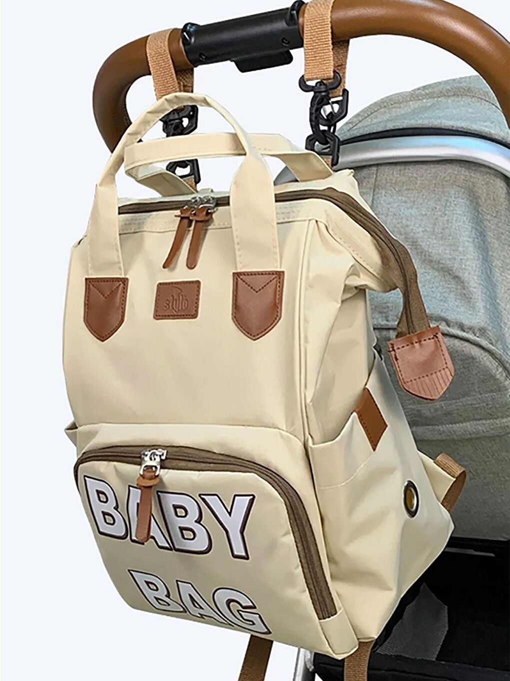 Monaco Baby Bag Sırt Çantası - Bej Standart-4