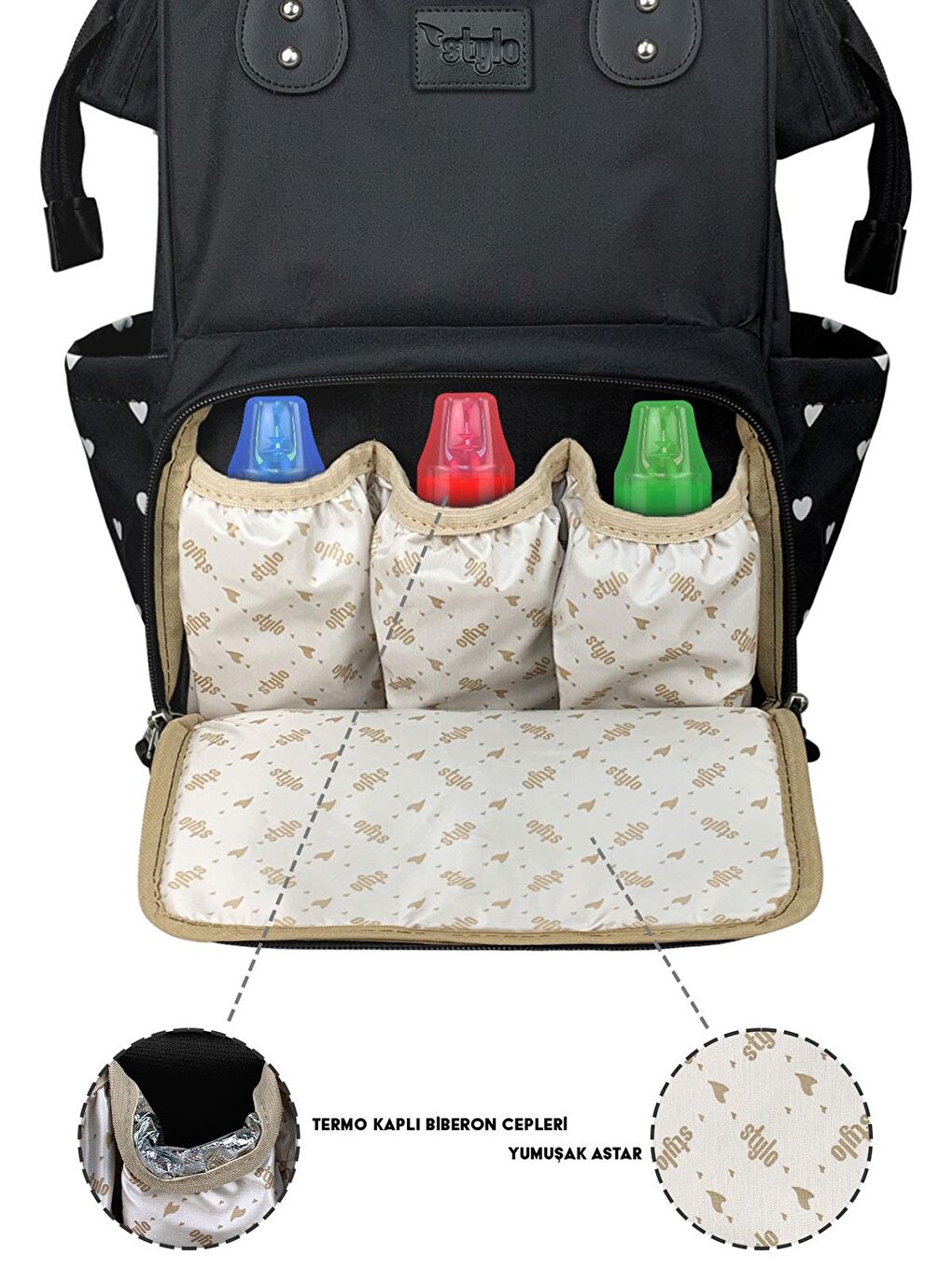 Paris X Pro Anne Bebek Bakım Sırt Çantası - Siyah-5