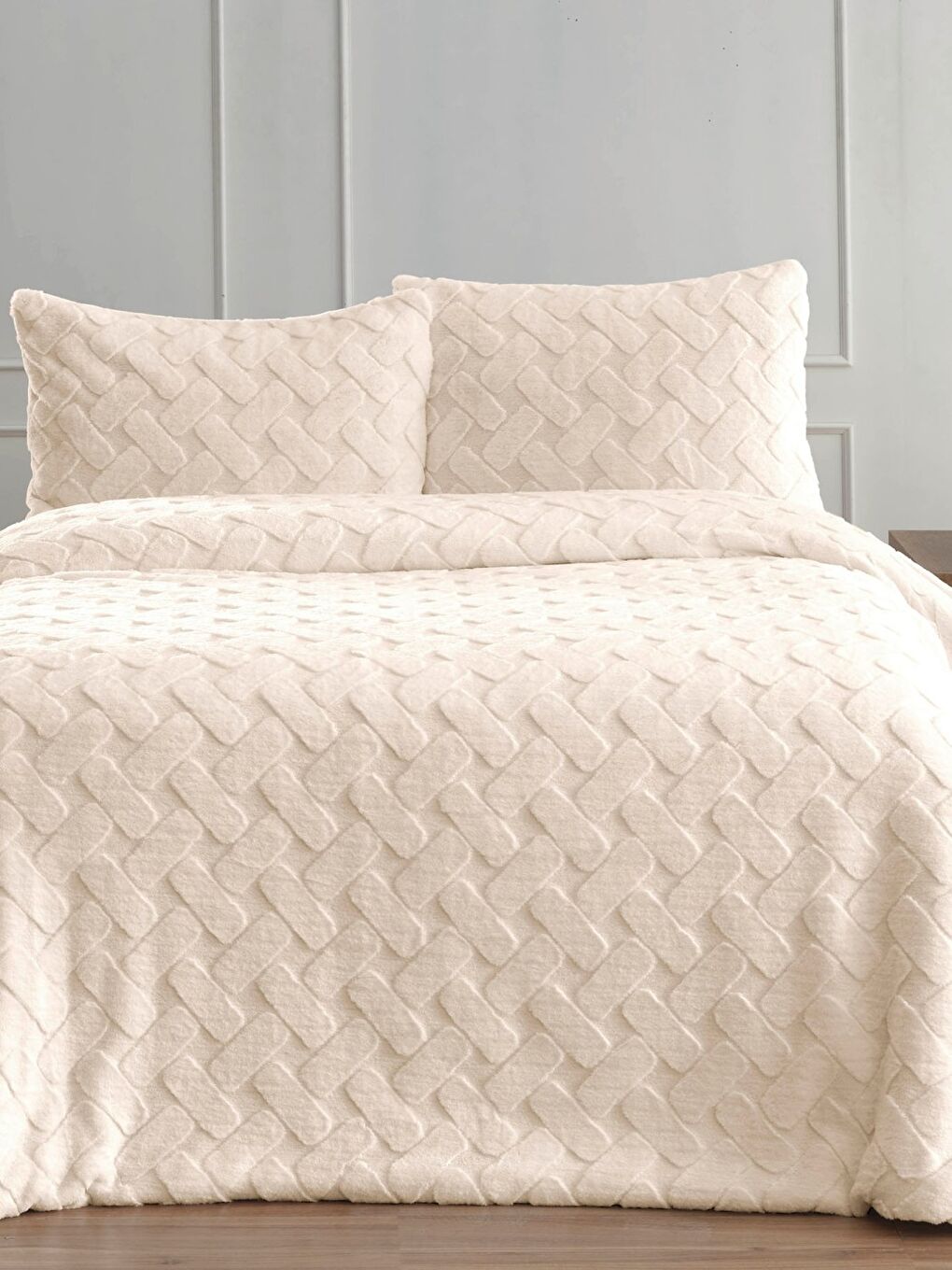 Dıamond 3 Parça Pietra Comforter Yorgan Seti 220x240 Bej BEJ